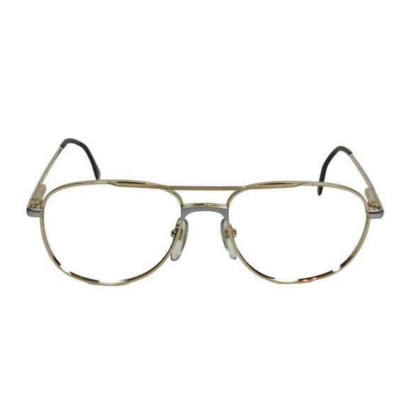Wilshire Designs 1419 Mens Gold Metal Aviator Eyeglass Frames 55 18 145 - Picture 3 of 9
